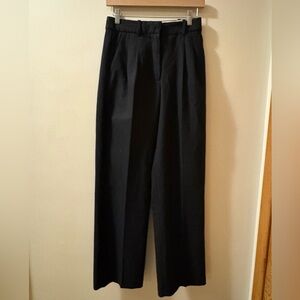 Aritzia Navy Pinstripe Effortless Pants